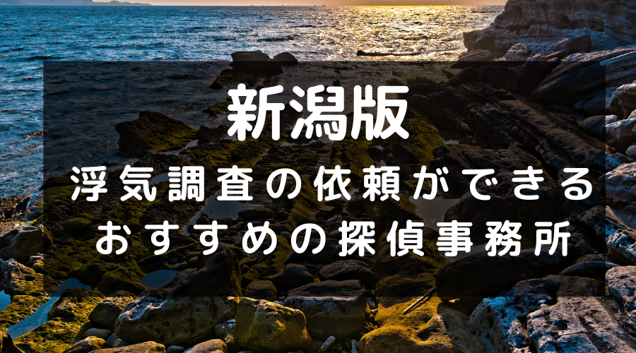 新潟県でおすすめの探偵事務所と浮気調査の費用目安