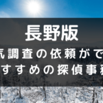 長野県でおすすめの探偵事務所と浮気調査の費用目安