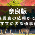 奈良県でおすすめの探偵事務所と浮気調査の費用目安